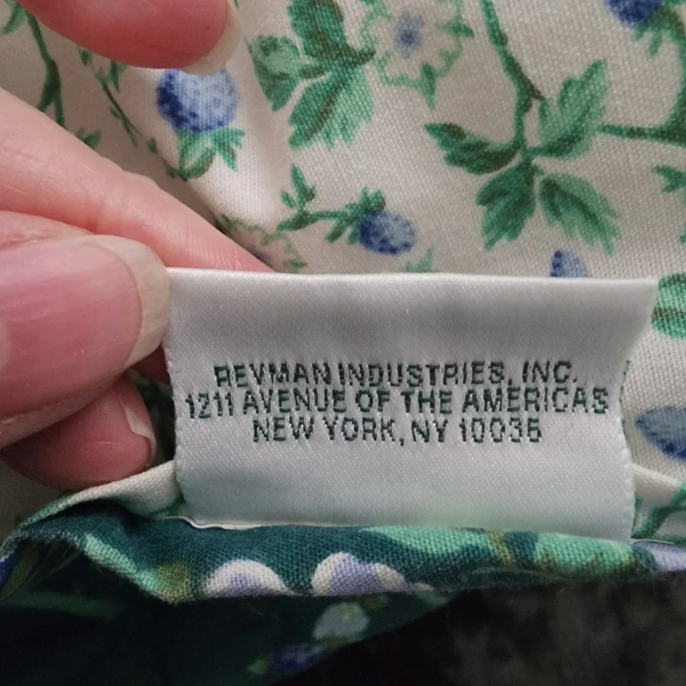 Vintage Laura Ashley Bramble Berry Full/Queen Comforter Set Revman Green 2 Shams